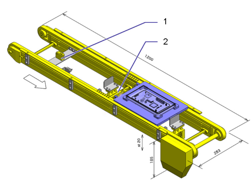Application example: Pallet conveyor